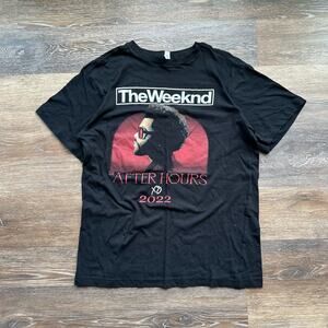 Black The Weeknd After Hours 2022 Los Angeles Concert Tour T-Shirt rnb hip hop
